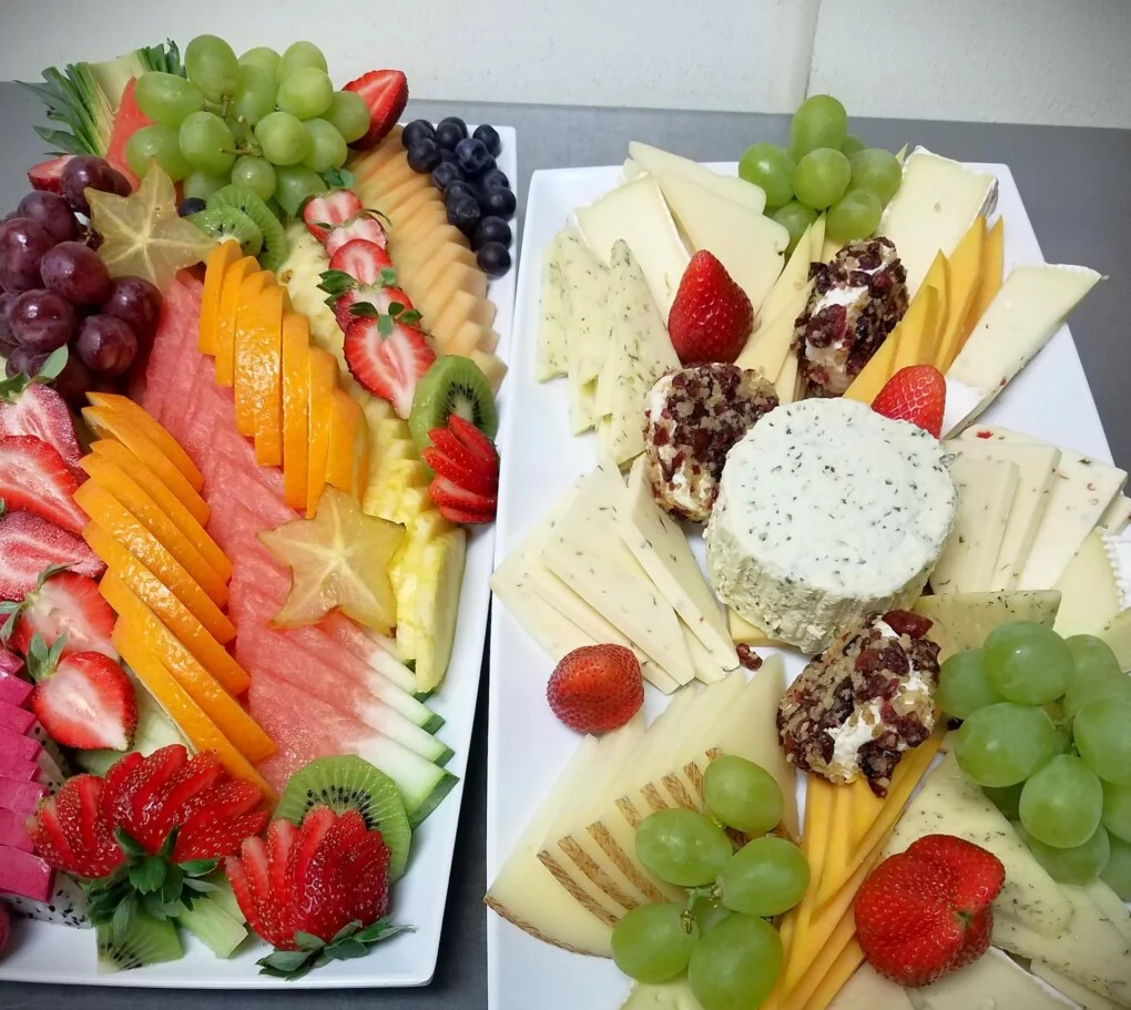 fruits and cheese platter